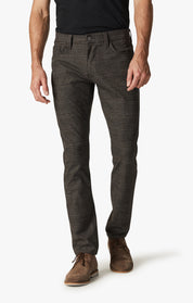 Cool Tapered Leg Pants In Brown Checked