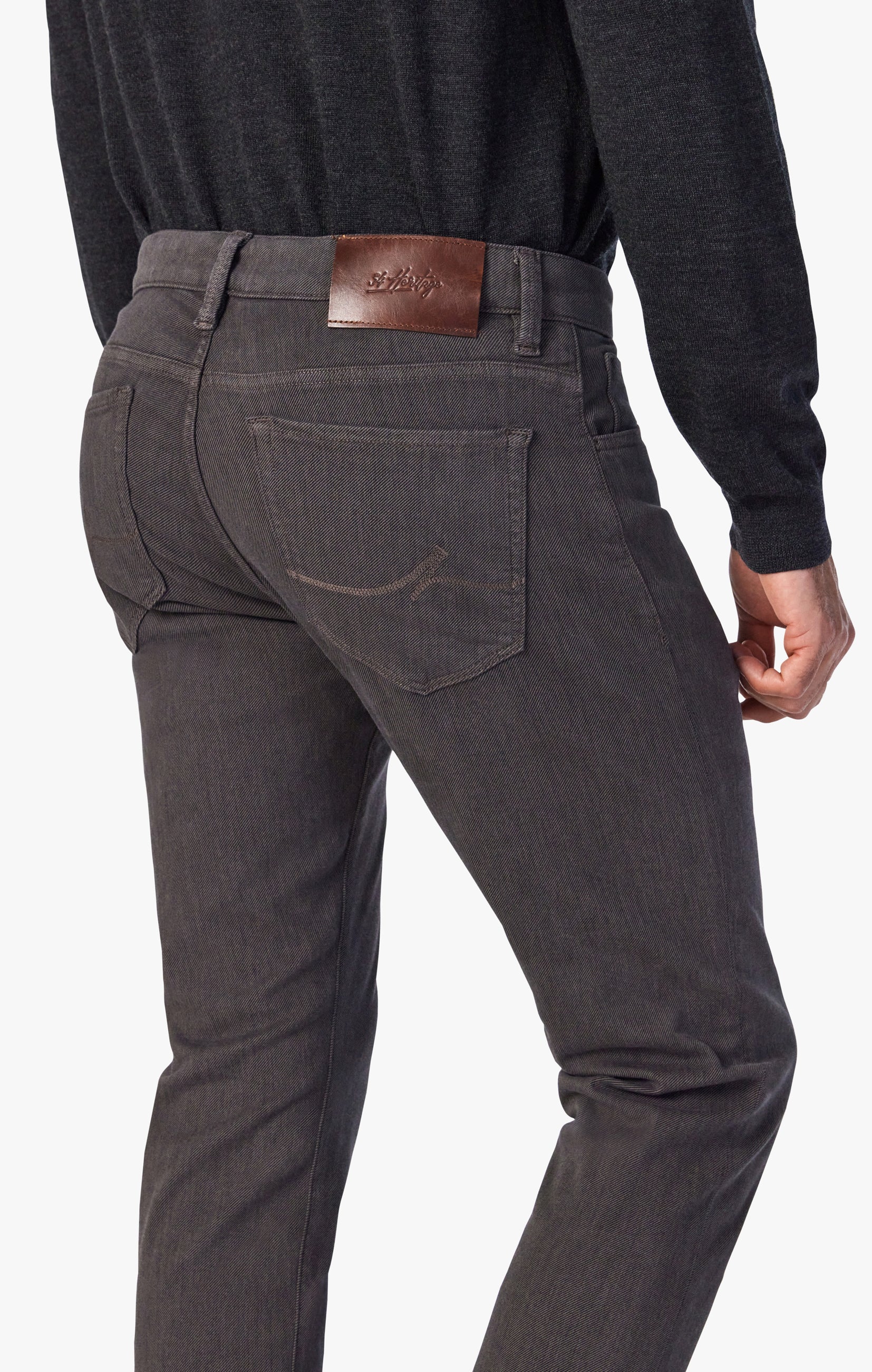 Cool Slim Leg Pants in Brown Diagonal