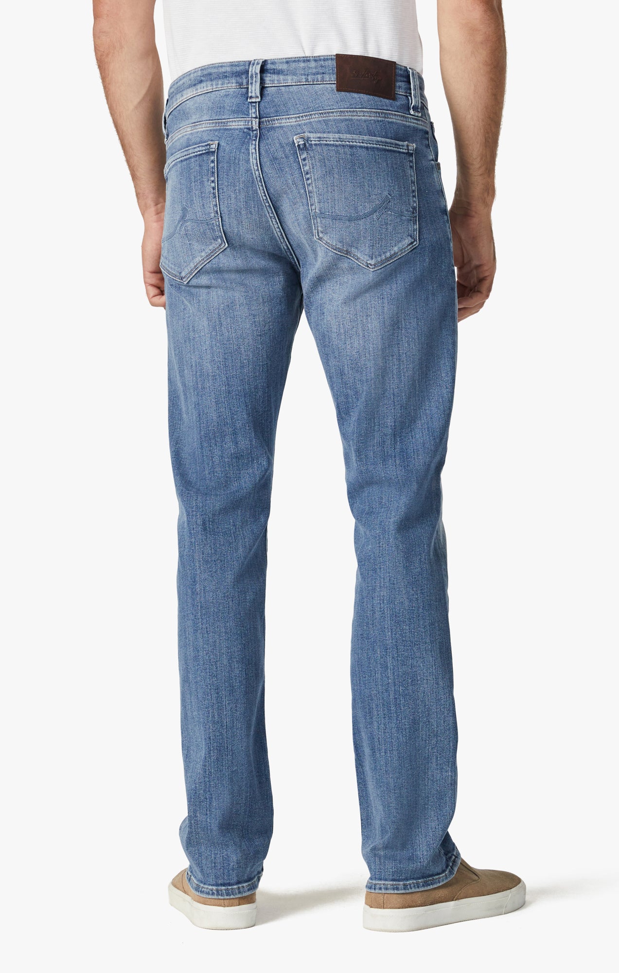 Courage Straight Leg Jeans In Mid Brushed Organic