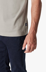 Basic Crew Neck T-Shirt in White Dove