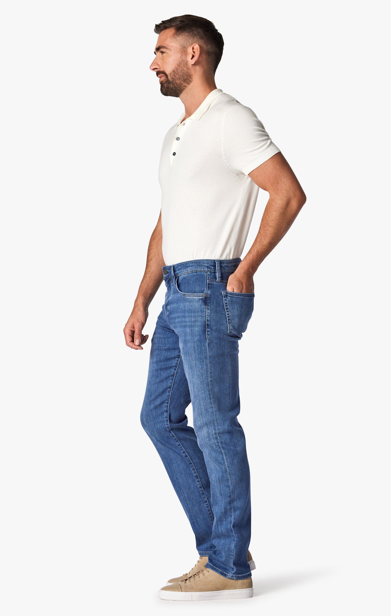 Courage Straight Leg Jeans In Mid Shaded Urban
