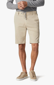 Ravenna Elastic Waist Shorts In Sand Soft Touch