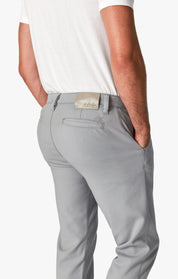 Verona Slim Leg Chino Pants In Grey High-Flyer