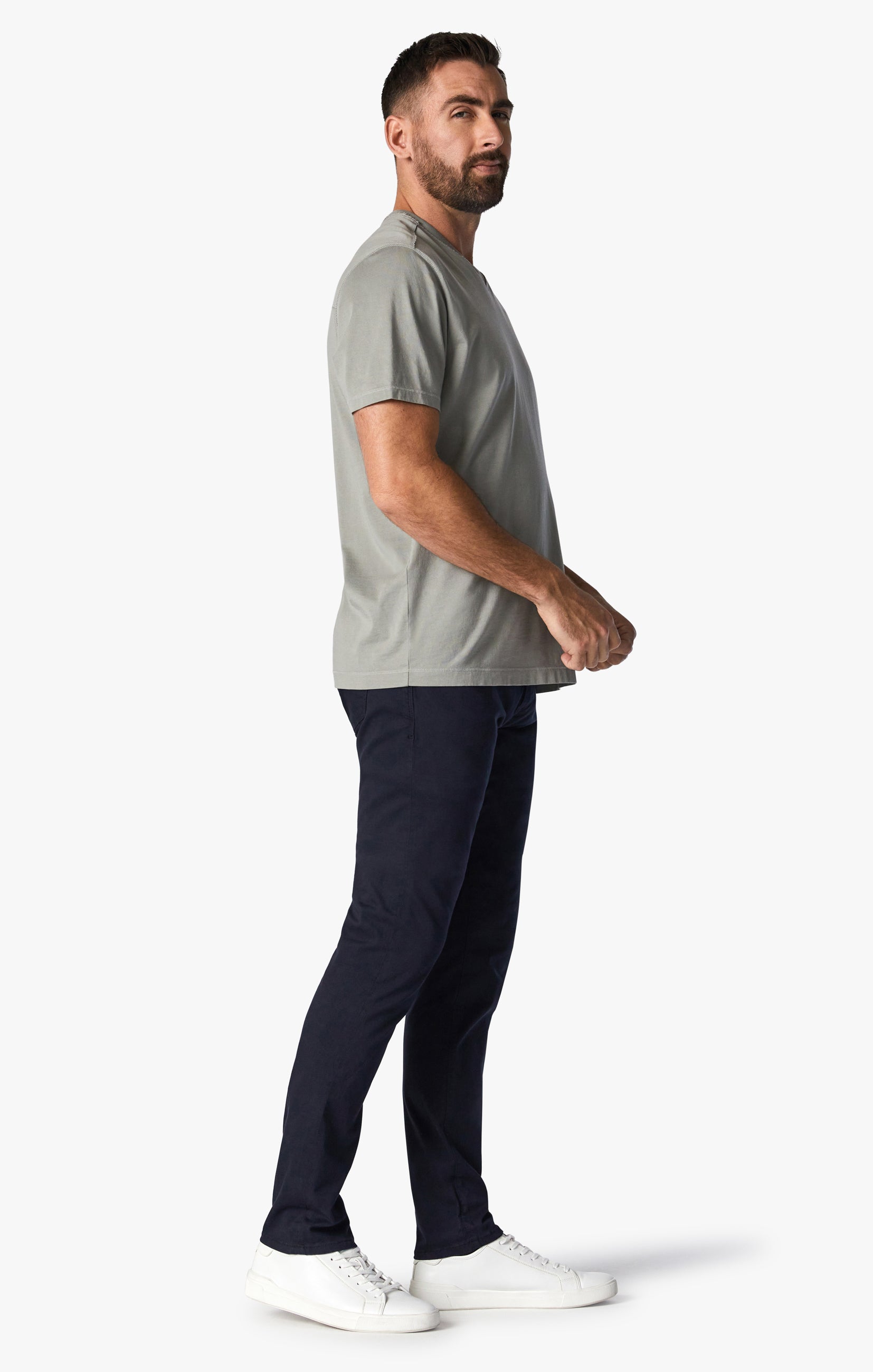 Cool Slim Leg Pants in Navy Twill