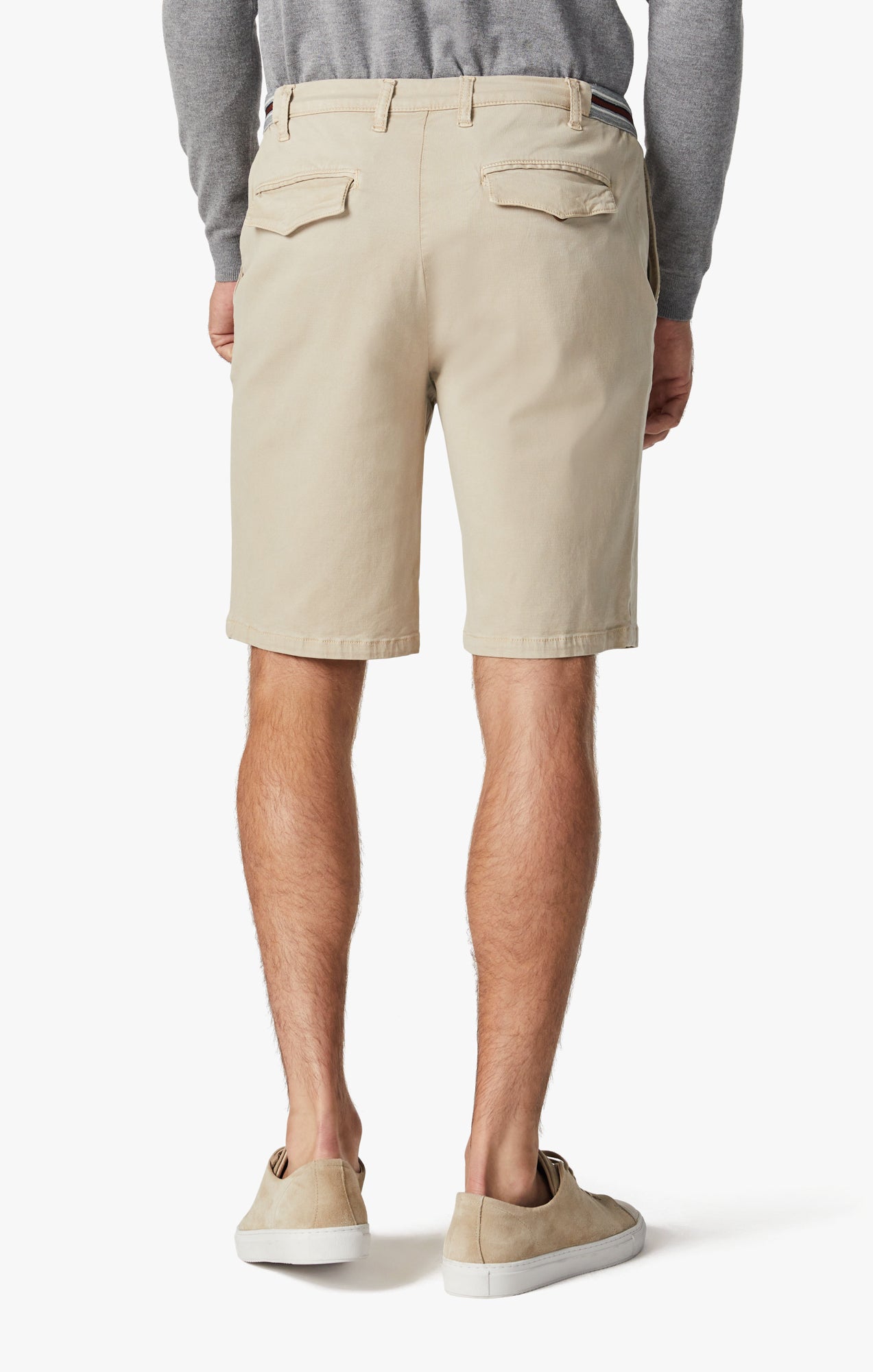 Ravenna Elastic Waist Shorts In Sand Soft Touch