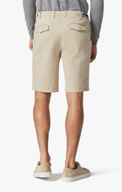 Ravenna Elastic Waist Shorts In Sand Soft Touch