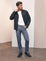 Cool Tapered Leg Pants In Navy Melange