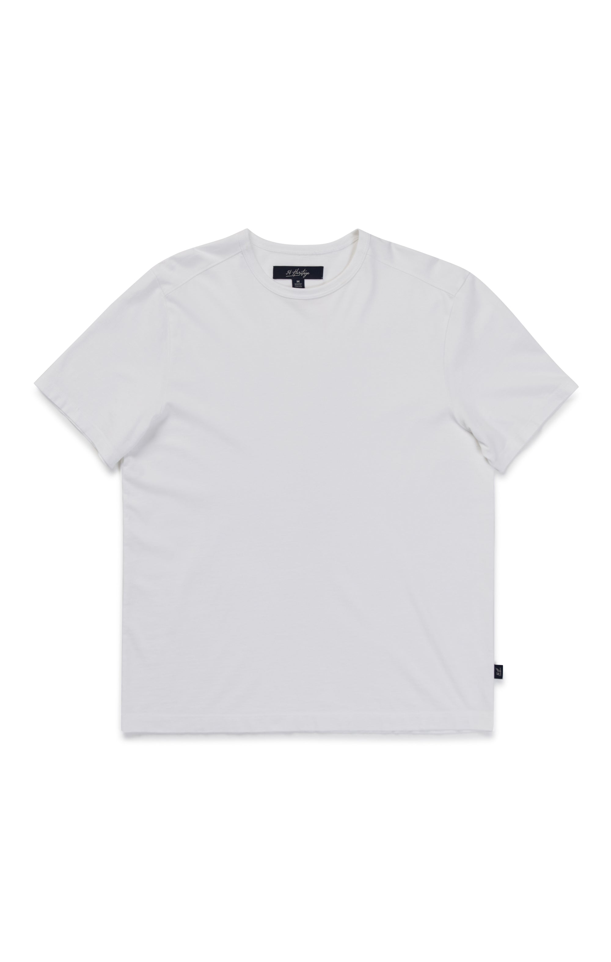 Basic Crew Neck T-Shirt in White Image 7