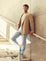 Verona Slim Leg Chino Pants In Grey High-Flyer