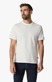 Slub Crew Neck T-Shirt in White