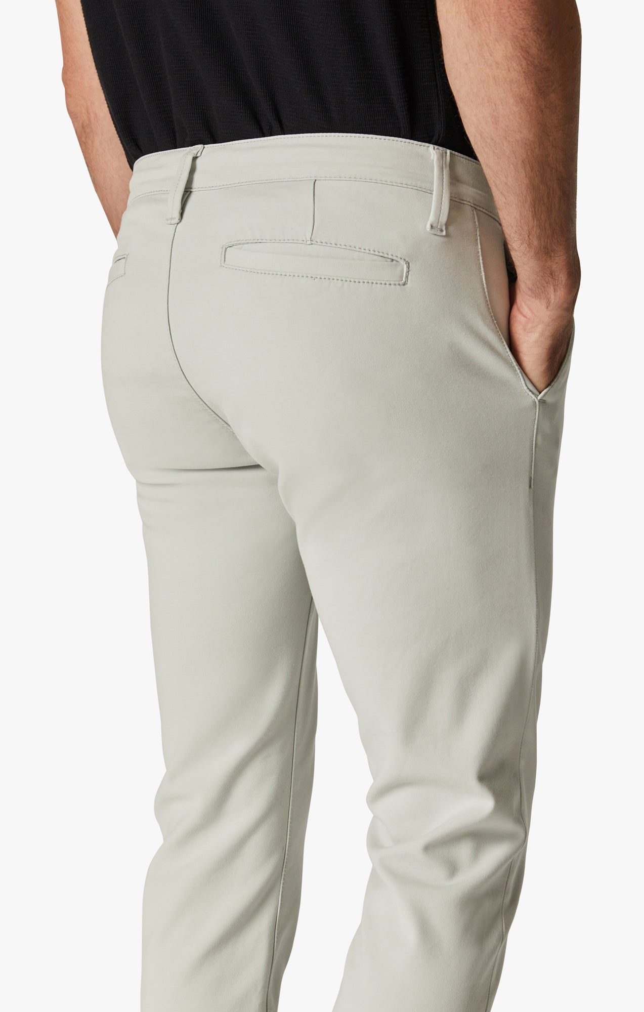 Verona Slim Leg Chino Pants In Stone High-Flyer