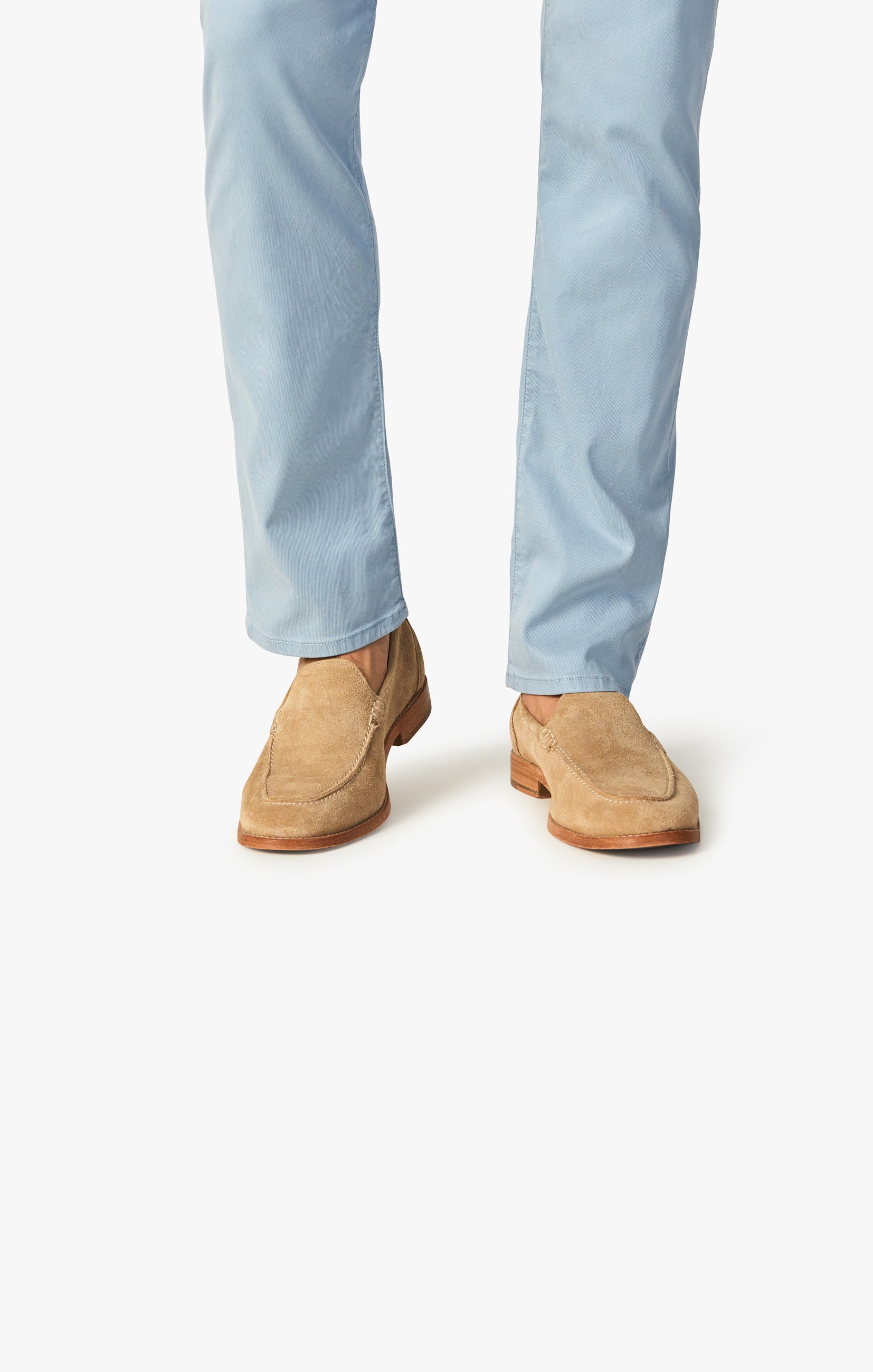 Cool Tapered Leg Pants In French Blue Soft Touch