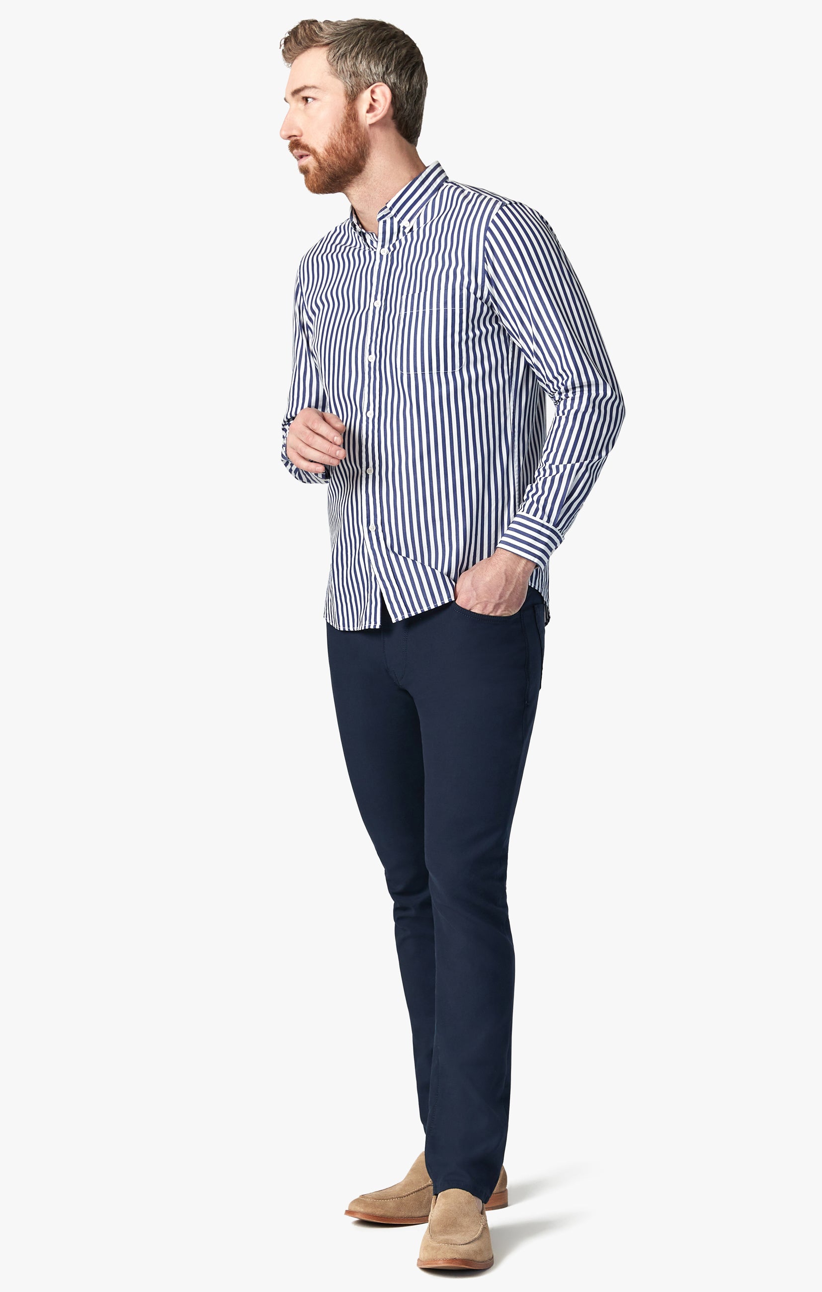 Courage Straight Leg Pants In Navy High Flyer