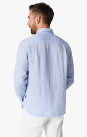 Linen Chambray Shirt in Hawaiian Ocean