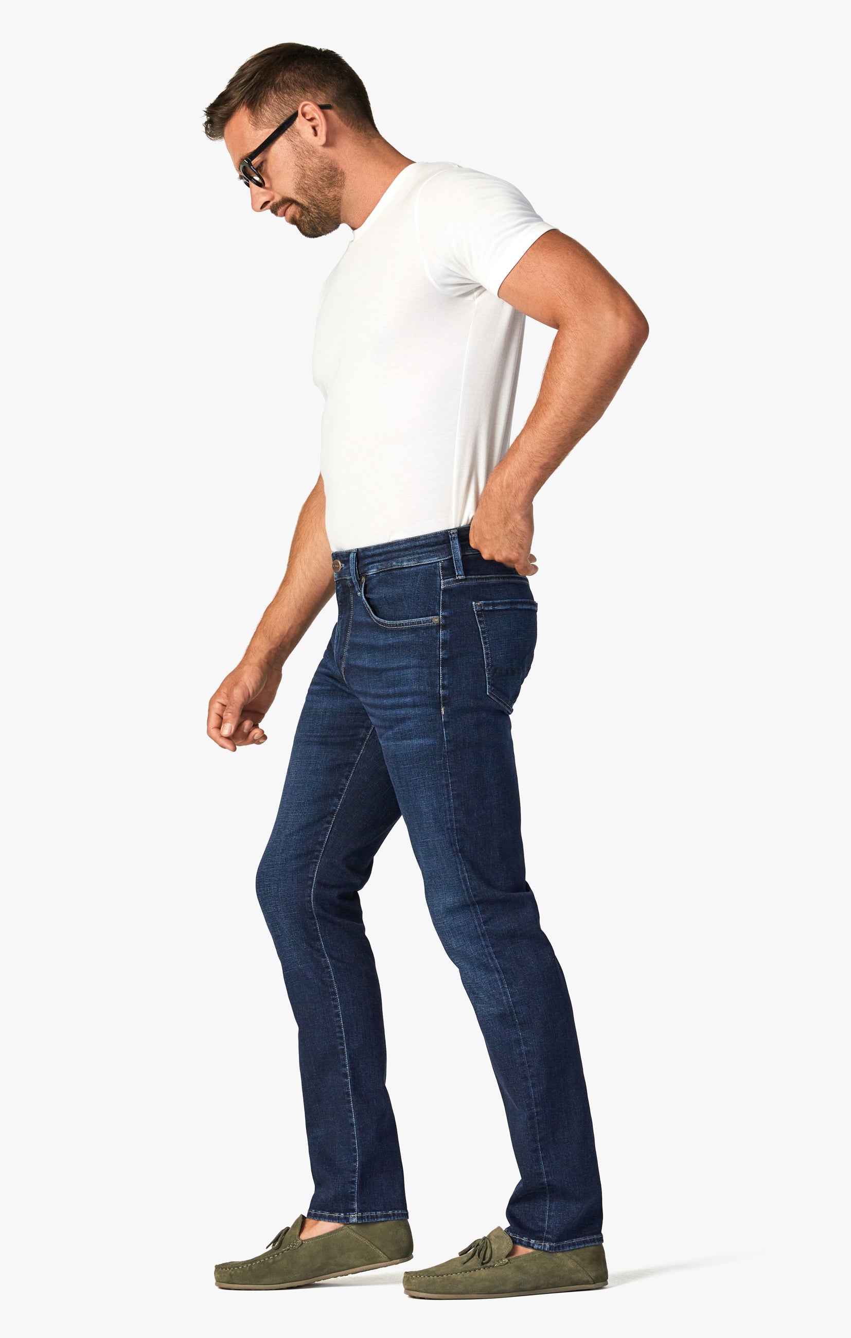 Cool Tapered Leg Jeans In Dark Shaded Organic