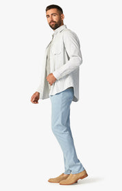 Cool Tapered Leg Pants In French Blue Soft Touch