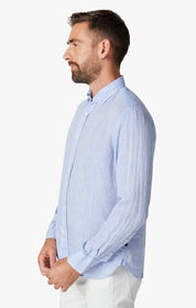 Linen Chambray Shirt in Hawaiian Ocean