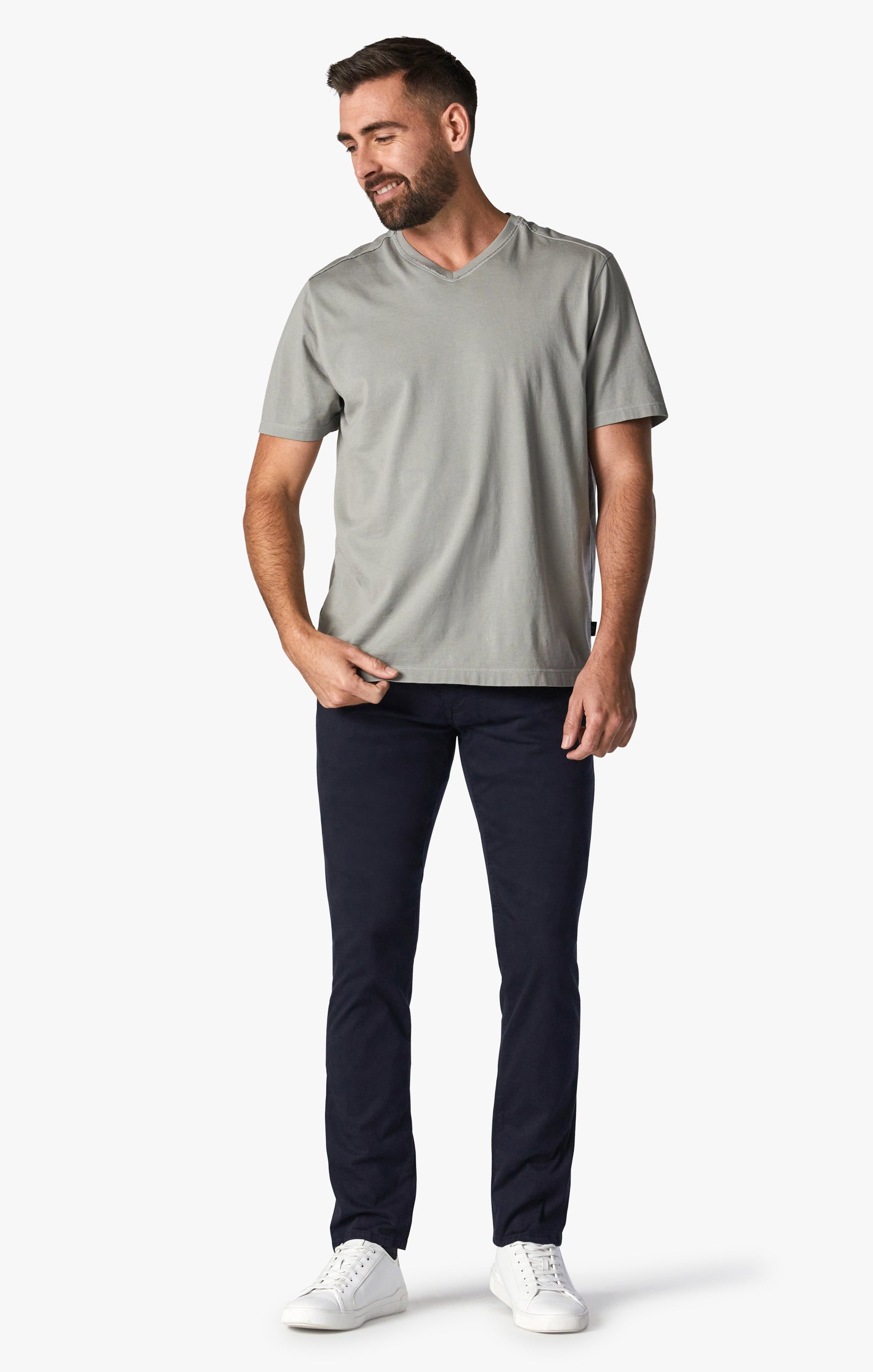 Cool Slim Leg Pants in Navy Twill