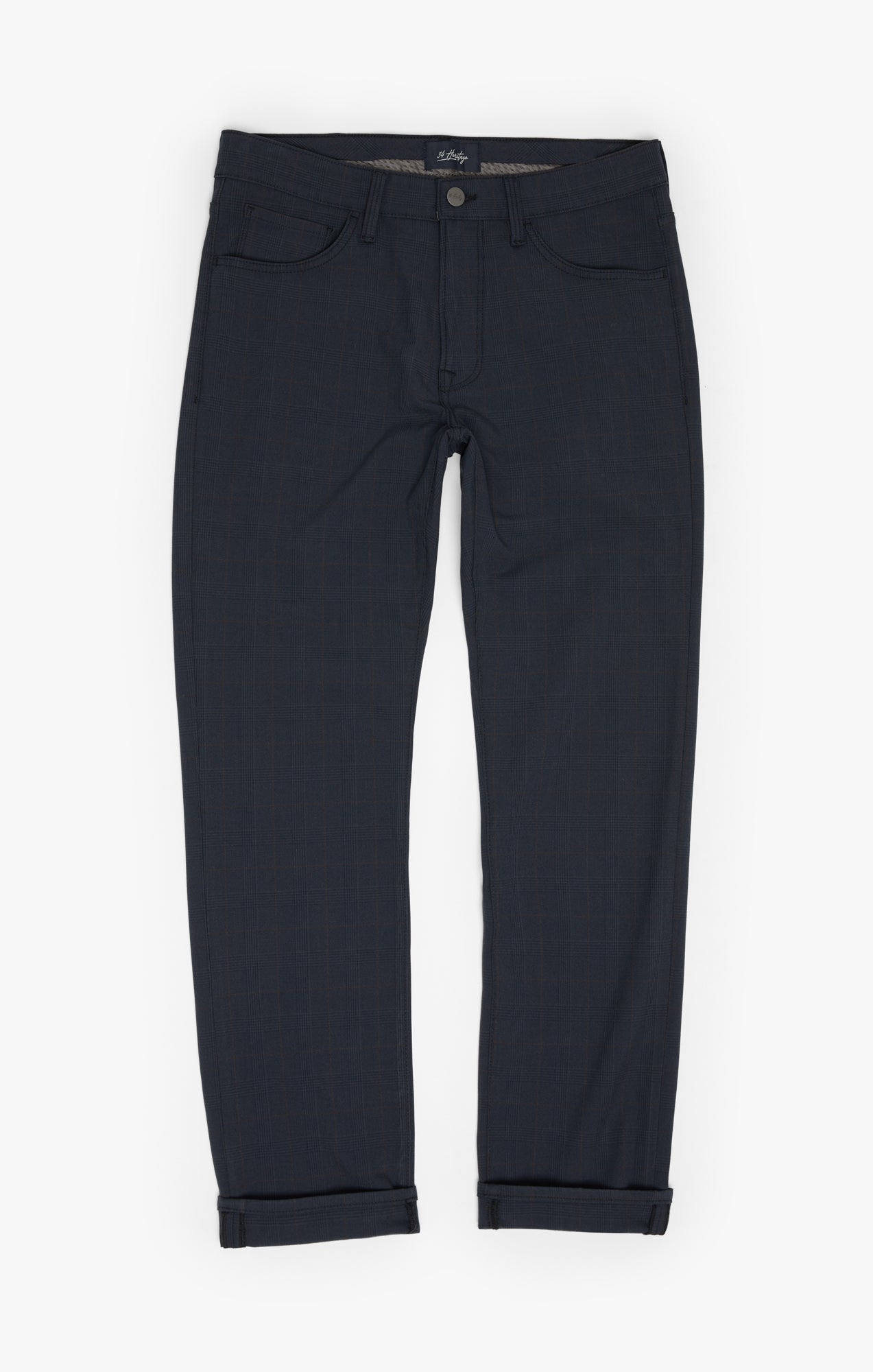 Cool Tapered Leg Pants In Navy Elite Check Image 7