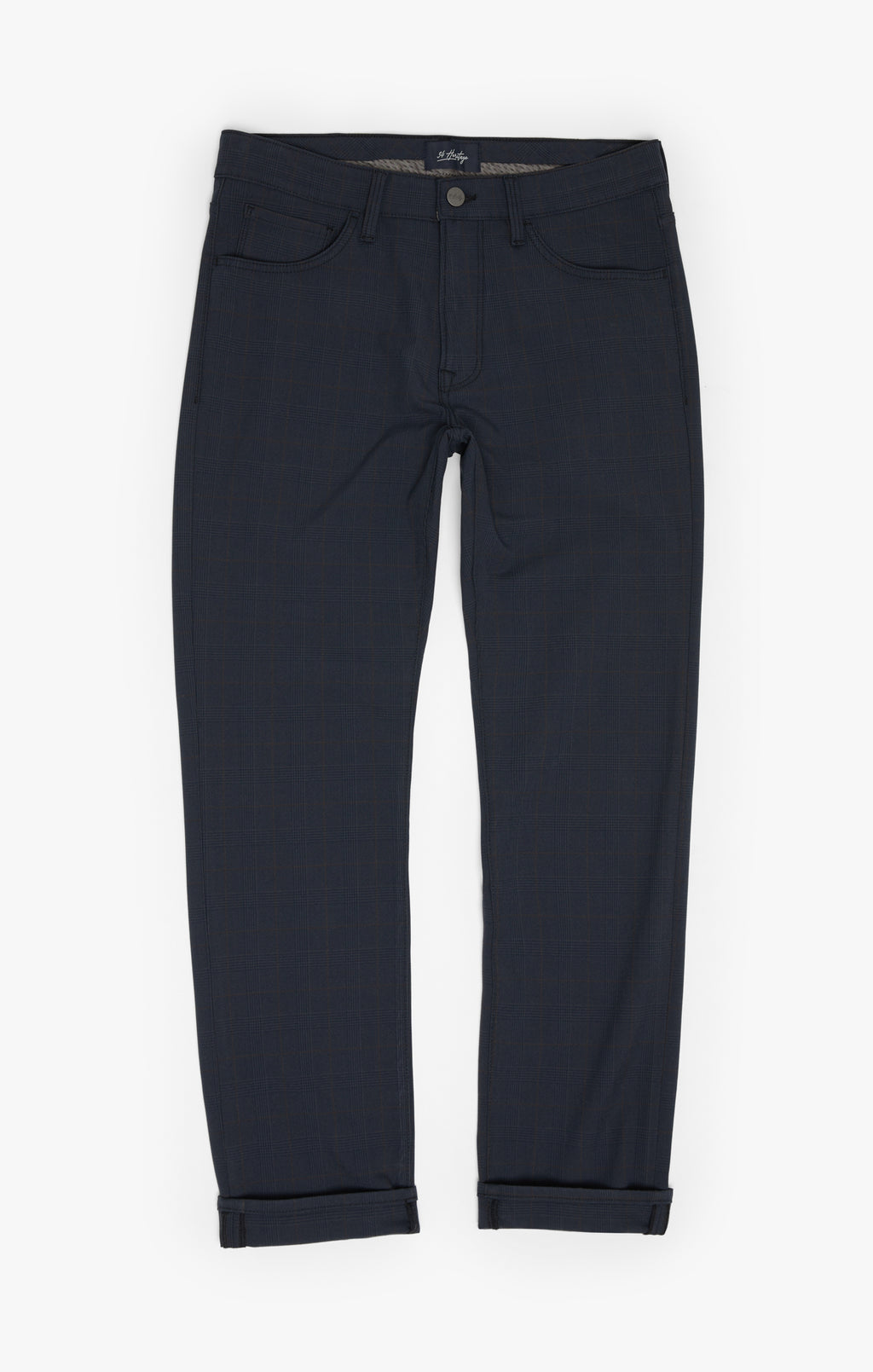Cool Tapered Leg Pants in Navy Elite Check