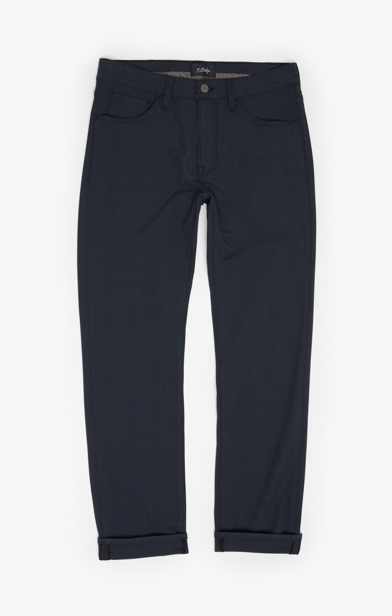 Cool Tapered Leg Pants in Navy Elite Check