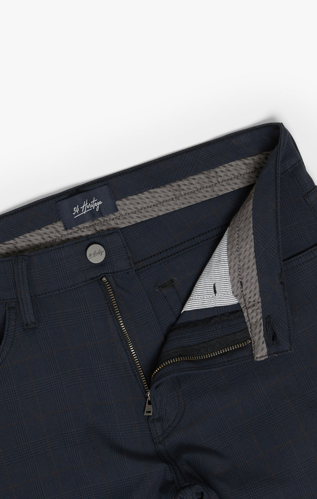 Cool Tapered Leg Pants in Navy Elite Check