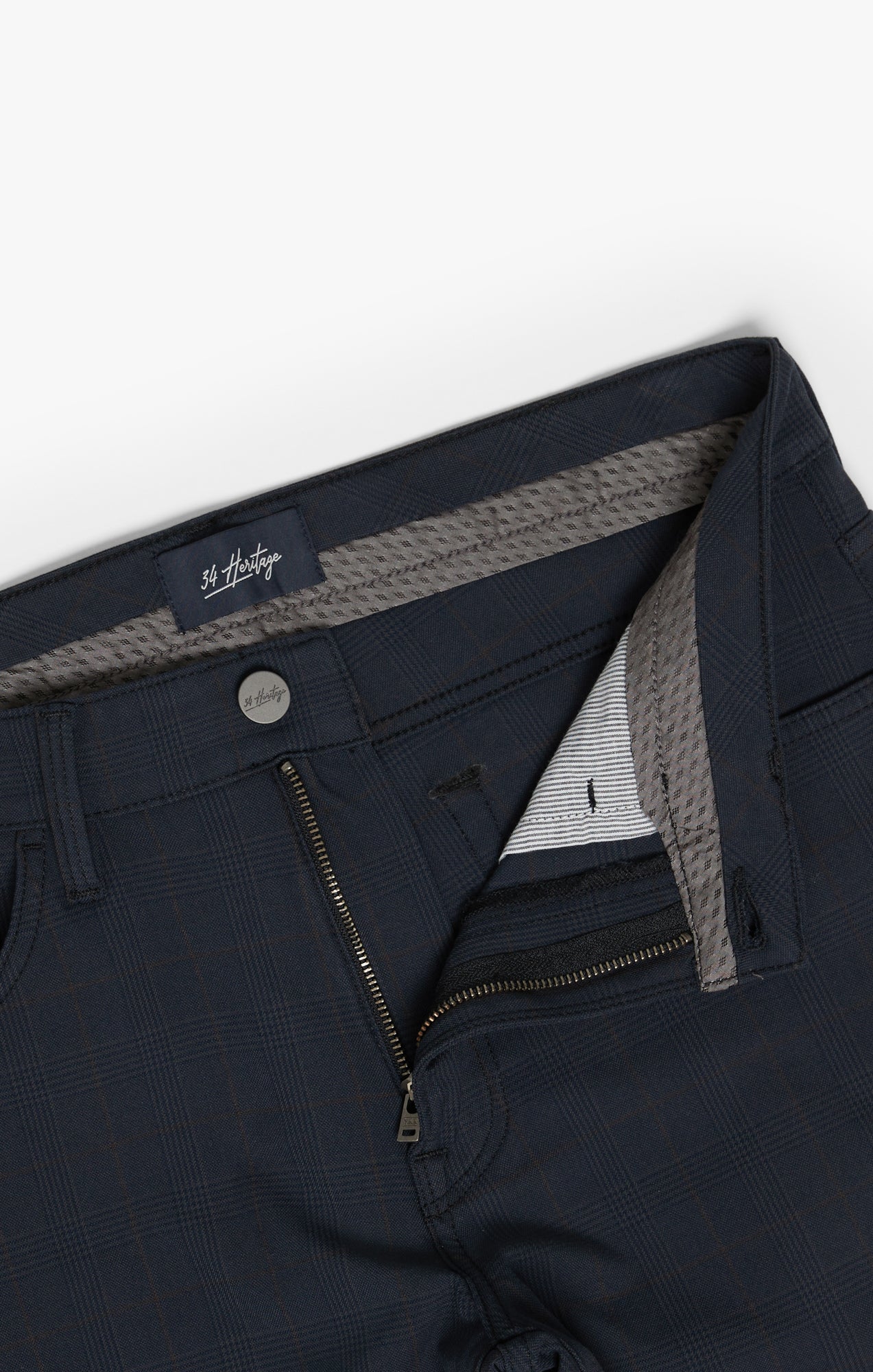 Cool Tapered Leg Pants in Navy Elite Check