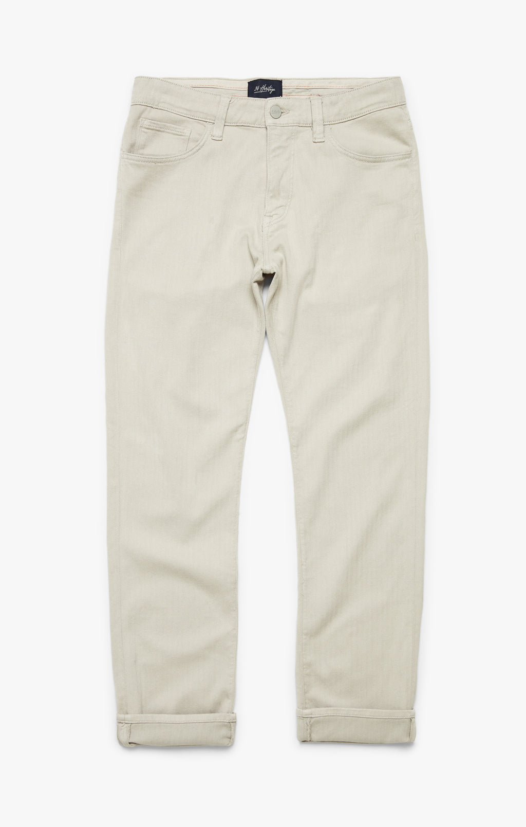 Courage Straight Leg Pants In Oyster Herringbone