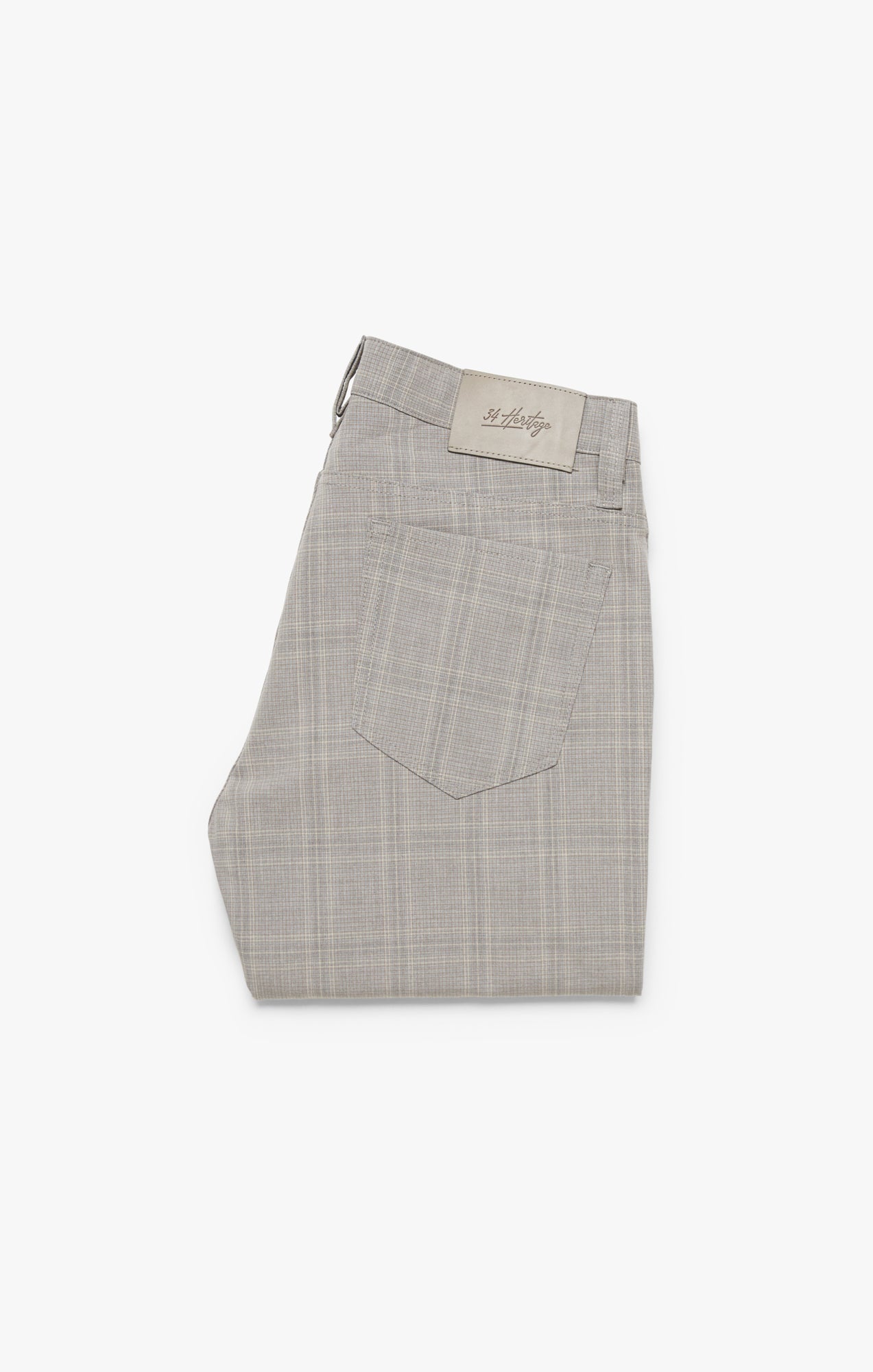 Courage Straight Leg Pants In Grey Checked