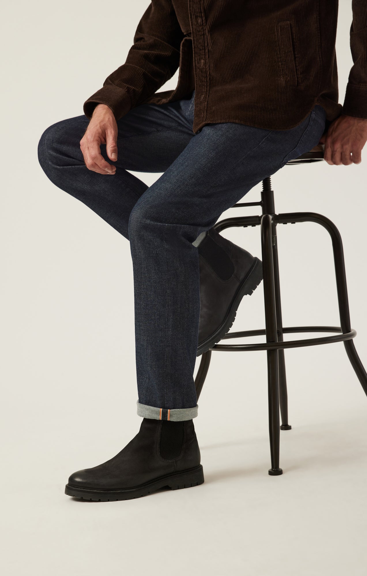 Courage Straight Leg Pants in Dark Blue Selvedge