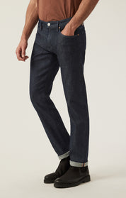 Courage Straight Leg Pants in Dark Blue Selvedge