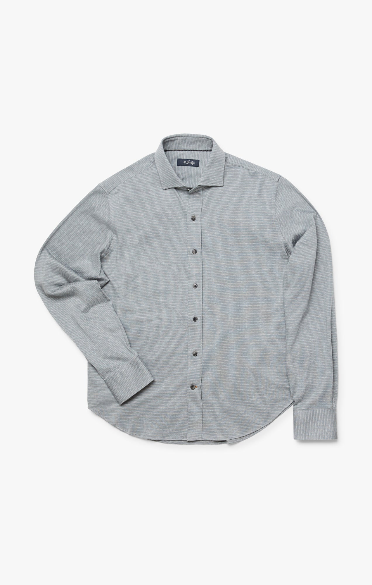 Structured Shirt In Light Grey Image 8