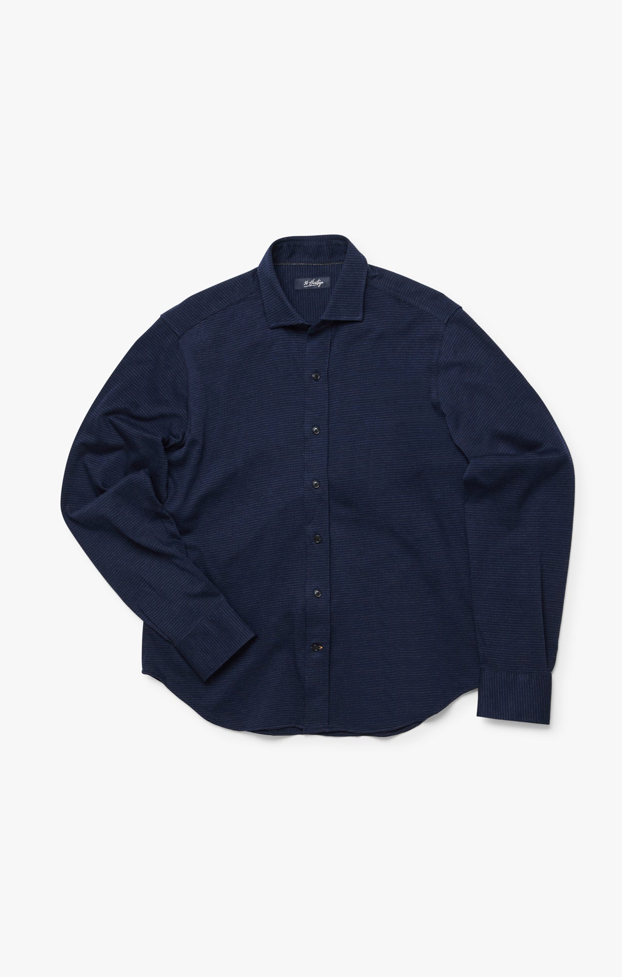 Structured Shirt In Navy Blue Image 8
