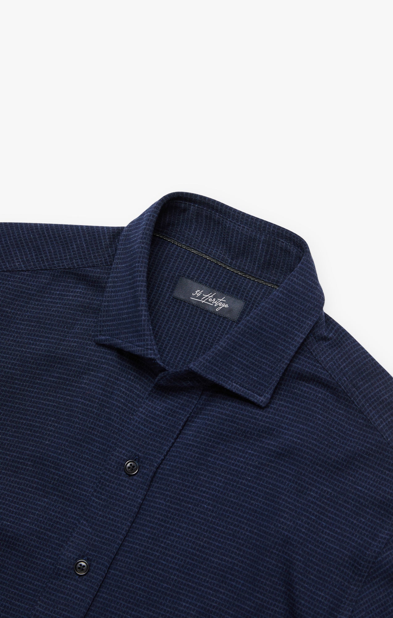 Structured Shirt In Navy Blue Image 9