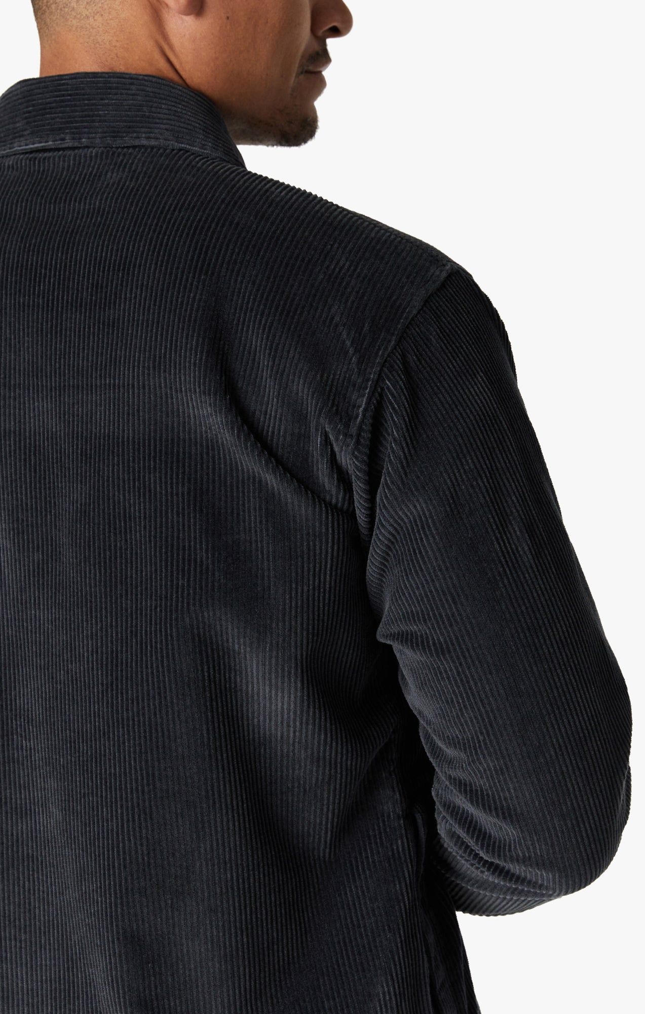 Corduroy Overshirt In Charcoal