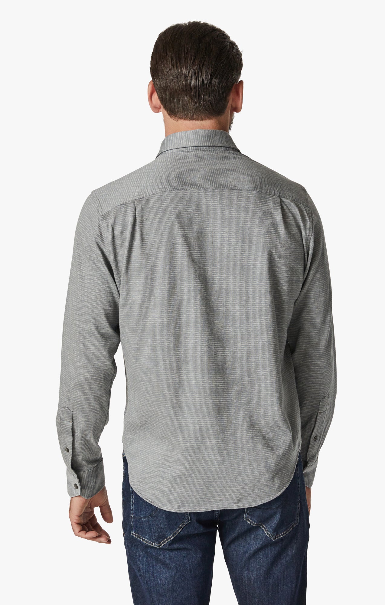 Structured Shirt In Light Grey Image 3