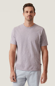 Slub Crew Neck T-Shirt in Lilac Dust