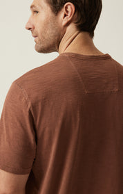 Slub Crew Neck T-Shirt in Cinnamon