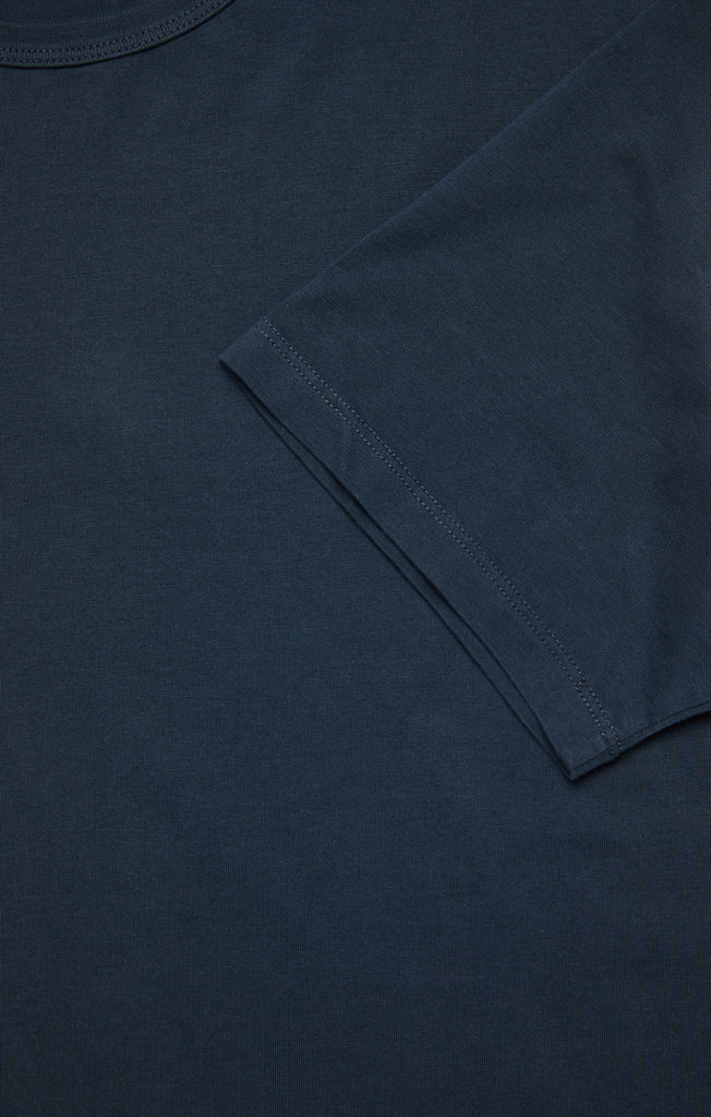 Basic Crew Neck T-Shirt in Blue Berry