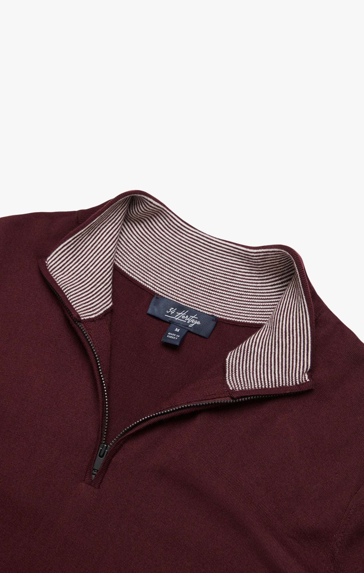 Quarter Zip Sweater In Decadent Chocolate Image 9