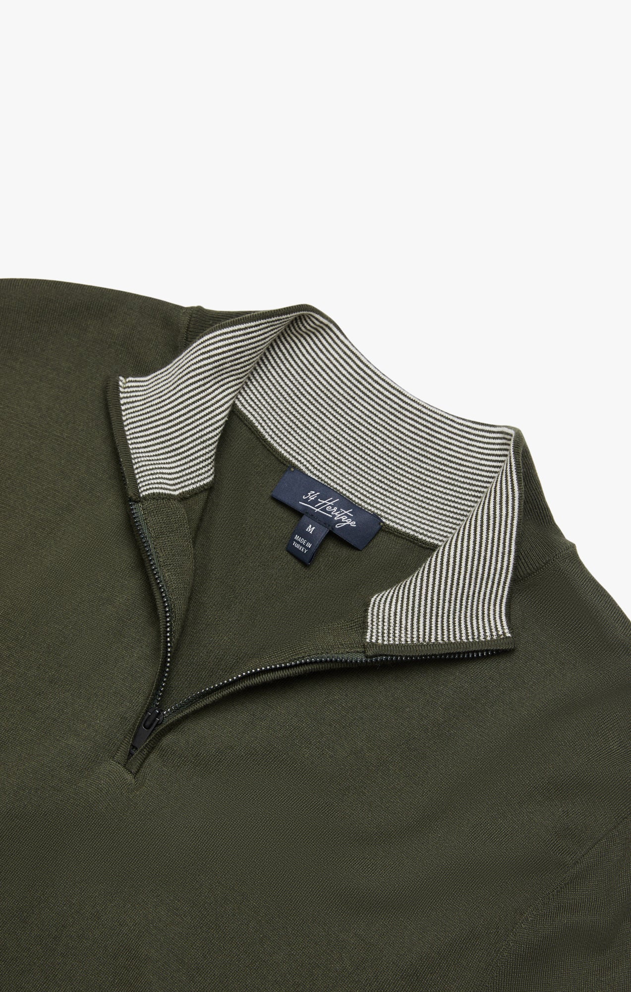 Quarter Zip Sweater In Forest Night Image 9