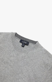 Cashmere Crew Neck Sweater In Grey Melange