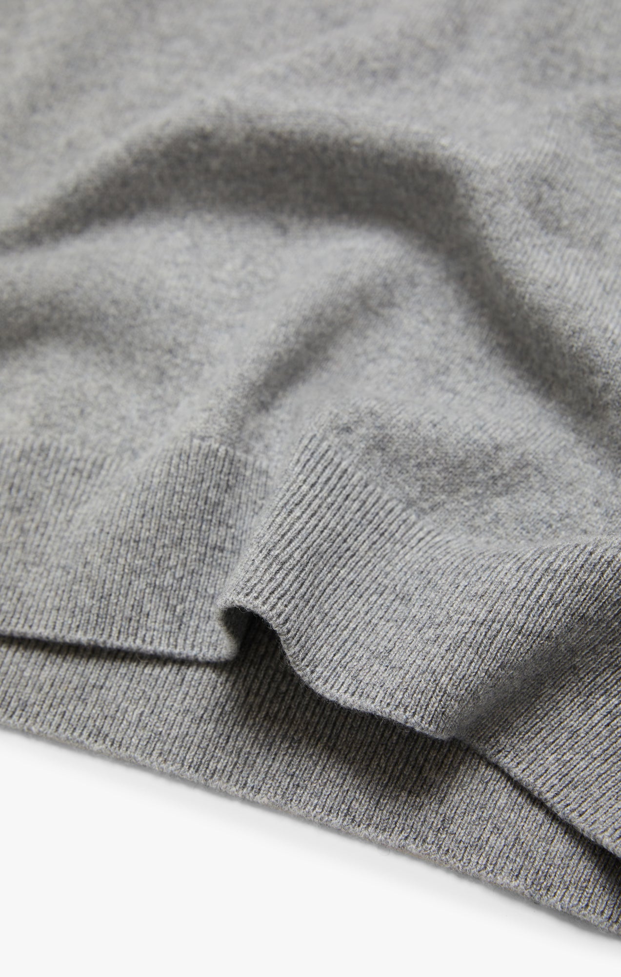 Cashmere Quarter Zip Sweater In Grey Melange Image 11