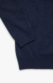 Cashmere Quarter Zip Sweater In Navy