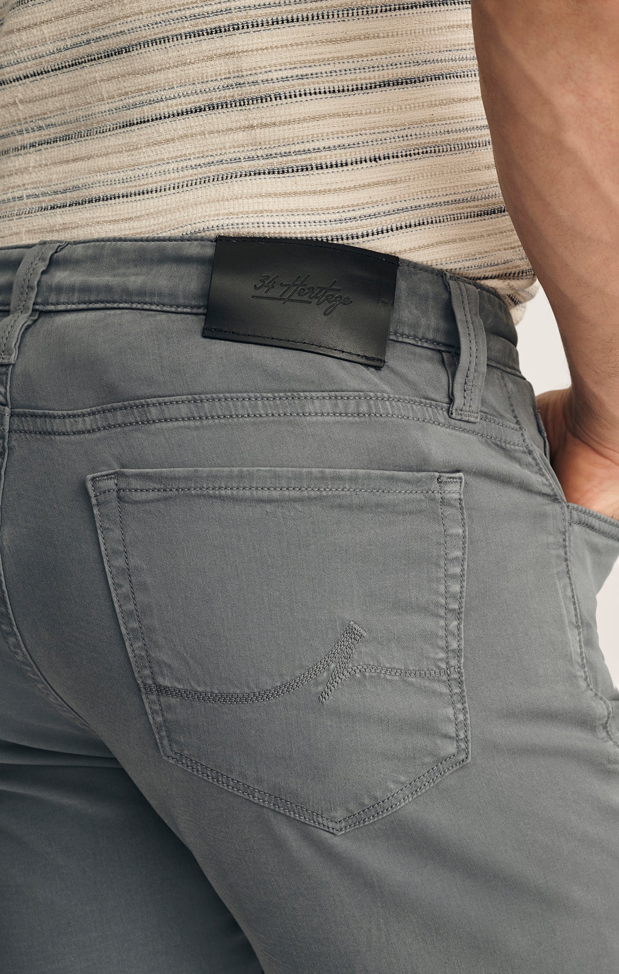 Courage Straight Leg Pants In Slate Twill