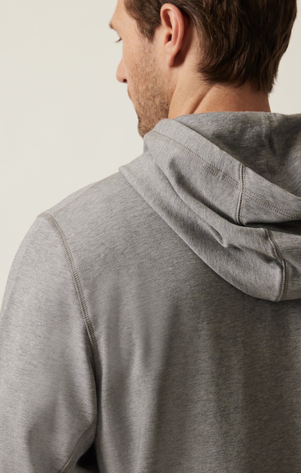 French Terry Hoodie In Grey Melange