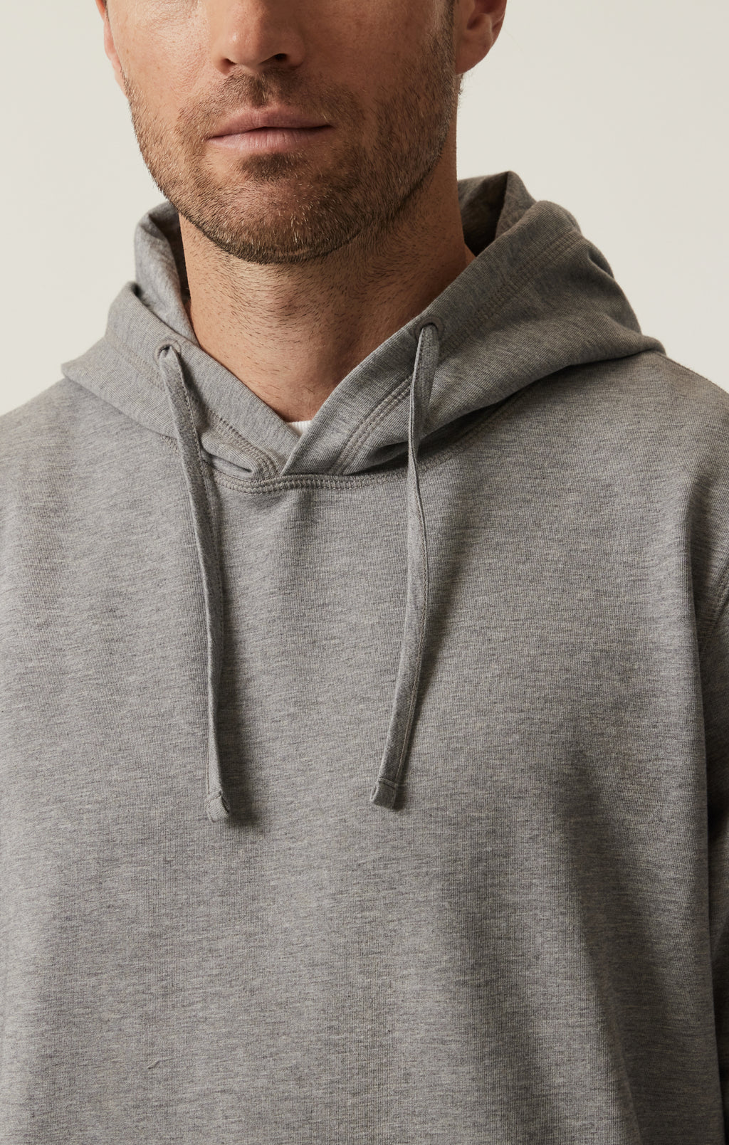 French Terry Hoodie In Grey Melange