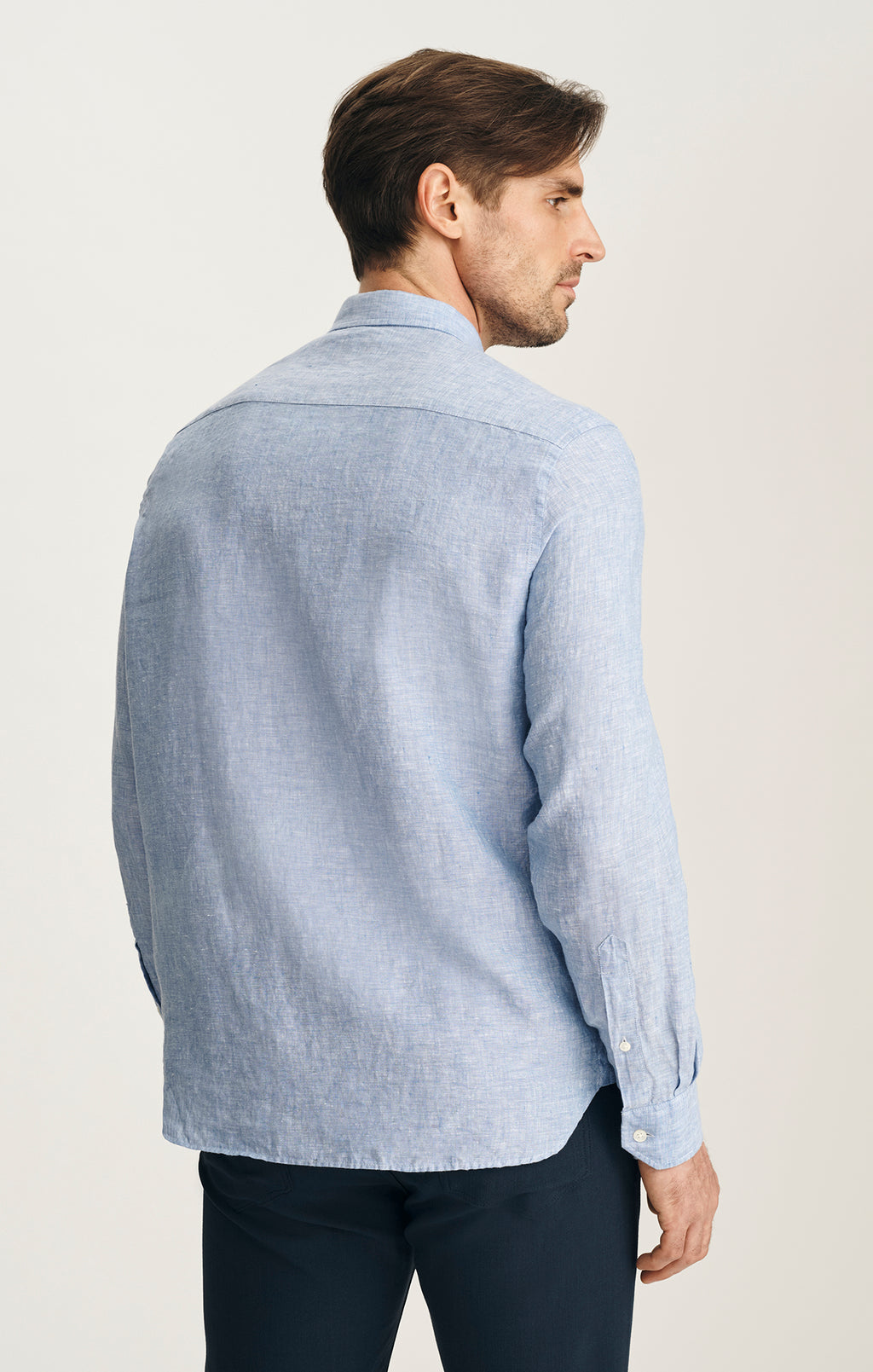 Linen Shirt In Dark Blue