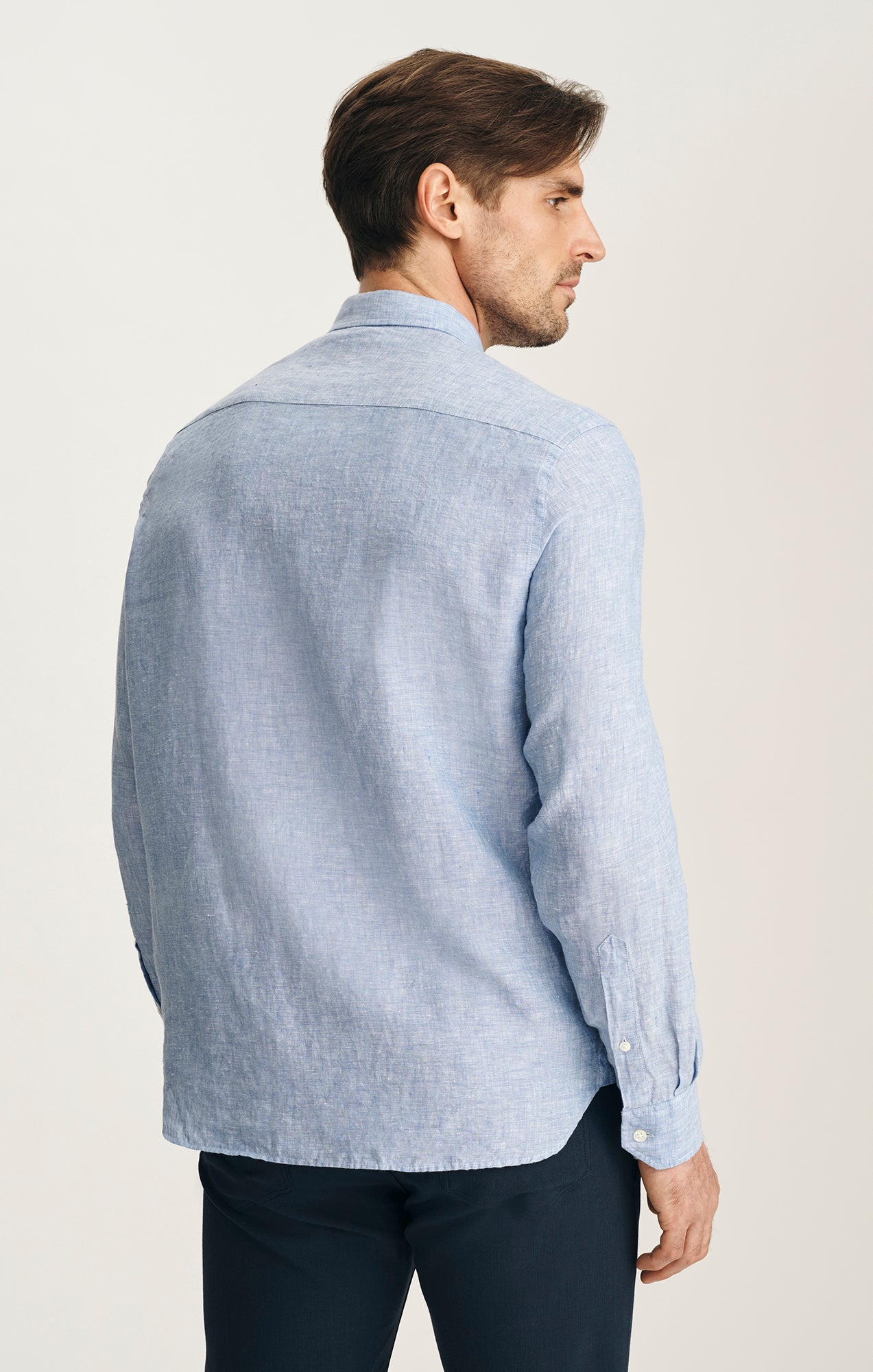 Linen Shirt In Dark Blue