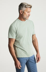 Slub Crew Neck Tshirt In Iceberg Green